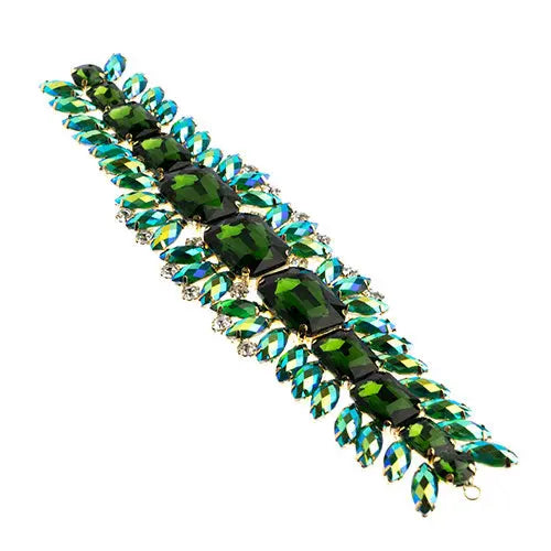 Crystal Motif Thorns 20.5x5cm Aurora Borealis Gold Casing - Cosplay Supplies Inc