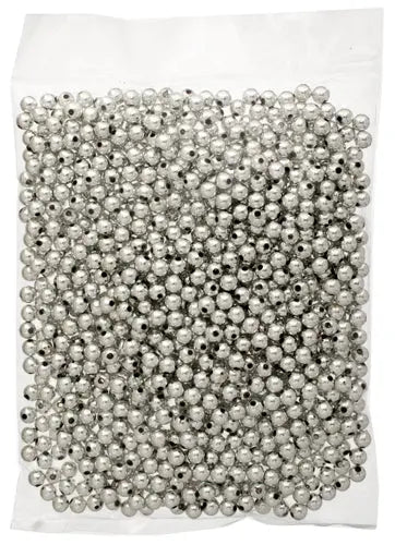 Craft Pearls Round Silver 4mm