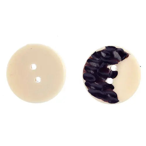 Button Imitation Wood 18mm Round