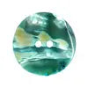 Button Shell 25mm Round Flat Sea Opal Conch
