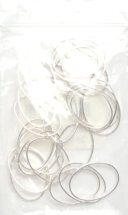 Rings Soldered Small Oval 20x13mm Silver Lead Free / Nickel Free