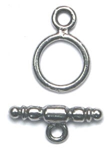 Toggle Plain 10mm Antique Silver Lead Free / Nickel Free