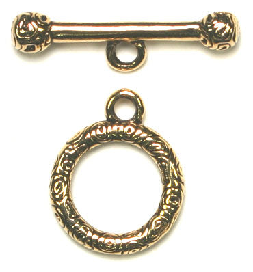 Toggle Round 22x27mm Antique  Lead Free / Nickel Free