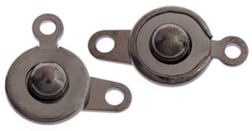 Button Clasp 7.5mm Gunmetal Lead Free / Nickel Free - Cosplay Supplies Inc