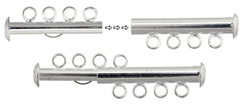 Tube Clasp With 4-Strands Lead Free / Nickel Free