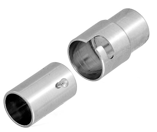 Magnetic Clasp-Tube Twist Lock 15mm Silver Lead Free / Nickel Free (1pc)