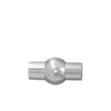 Magnetic Clasp-Tube Centerball 16.5mm Silver Lead Free / Nickel Free (10pcs)