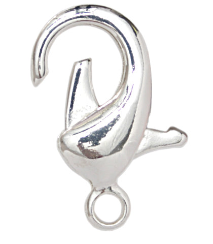Lobster Clasp 22mm Brass Nickel Free / Lead Free Silver Plated