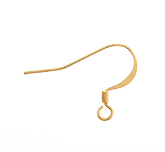 Fish Hook Earwire Slender 17mm Gold Lead Free / Nickel Free - Cosplay Supplies Inc