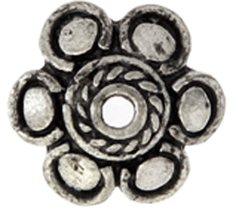 Bead Cap Larger Hole 12mm Antique Silver Lead Free / Nickel Free - Cosplay Supplies Inc