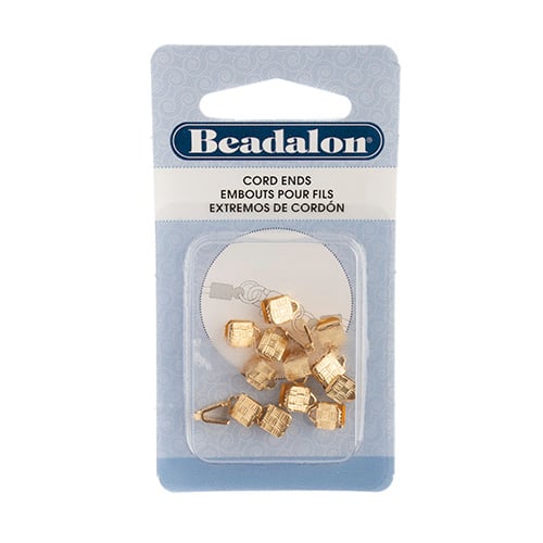 Beadalon Cord Ends C-Crimp 1.9mm Gold 14pcs
