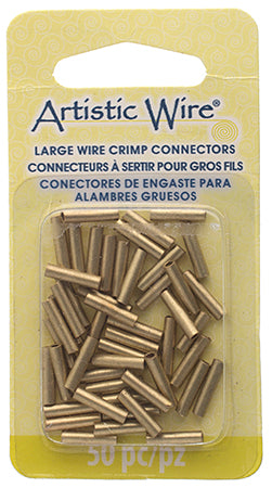 Artistic Wire Large Crimp Tubes 10mm Non-Tarnish  For 16ga 50pcs - Cosplay Supplies Inc