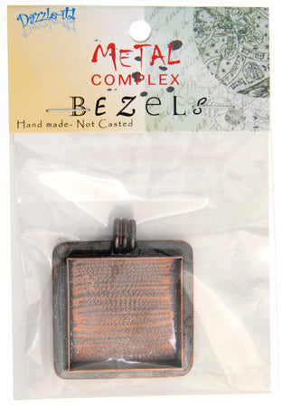 Bezel Handmade Pendant Square 32.5x6.5mm 