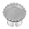 Bezel Cast Ring Bottle Cap 32x6.65mm Silver Plated