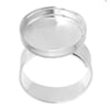 Bezel Stamped Ring Round 16.9x3mm Silver
