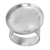 Bezel Stamped Ring Round 22x2.5mm Silver