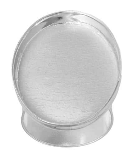 Bezel Stamped Ring Oval 28x21x3mm Silver - Cosplay Supplies Inc