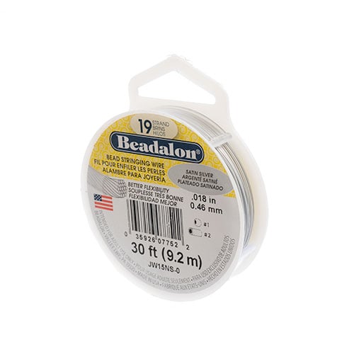 Beadalon 19-strand Wire 30ft Satin Silver - Cosplay Supplies Inc