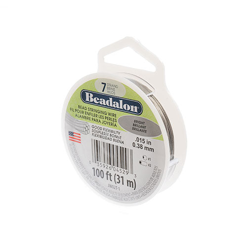 Beadalon .015/7 Stringing Wire 100ft Bright - Cosplay Supplies Inc