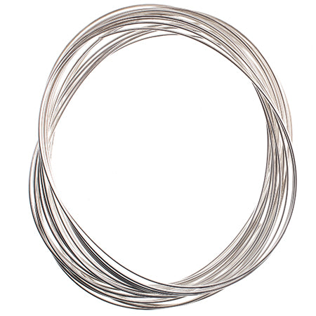 Beadalon Memory Wire Bracelet 0.35oz Oval Plated Silver - Cosplay Supplies Inc