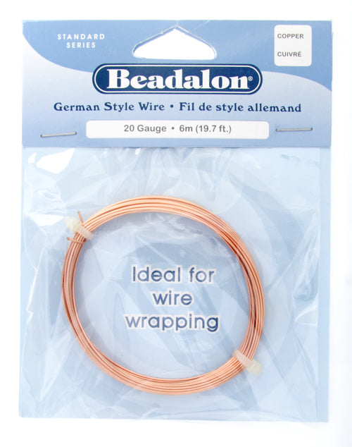 Beadalon German Style Wire 20ga Copper Round 6m (19.7ft)