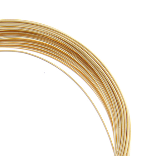 Beadalon German Style Wire 22ga Gold Round 10m (32.8ft)