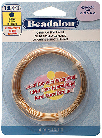 Beadalon German Style Wire Round 18ga Wire 