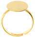 Finger Ring With Pad 12mm Gold .006 Lead Free / Nickel Free - Cosplay Supplies Inc