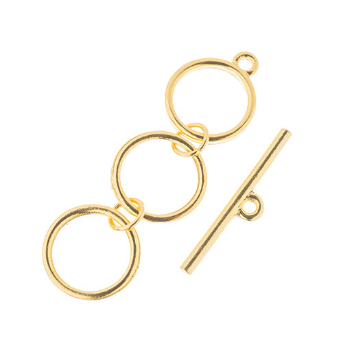 Must Have Findings - 3 Ring Toggle Clasp 12mm Loops 