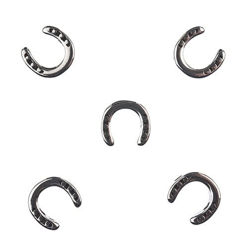 Stainless Steel Antique Silver Horseshoe Bead 10x10mm 5pcs - Cosplay Supplies Inc