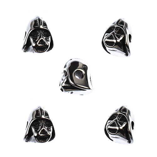Stainless Steel Antique Silver Villain Bead 9x11mm 5pcs - Cosplay Supplies Inc