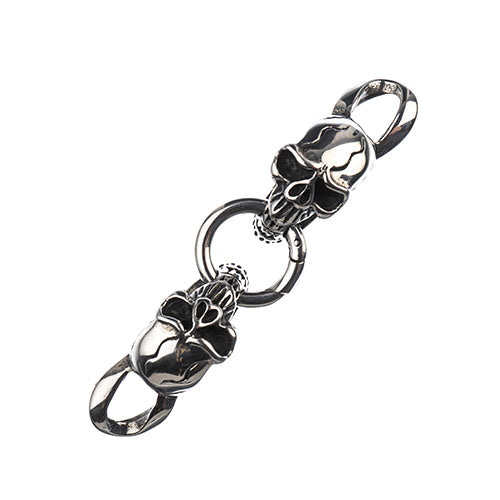 Stainless Steel Antique Silver Skull Clasp 35x14mm/18mm - Cosplay Supplies Inc