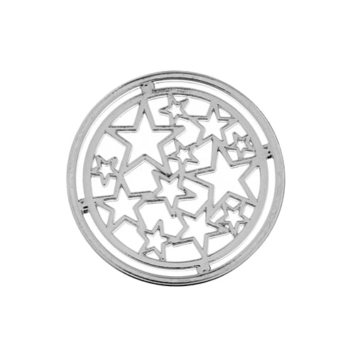 Beadwork Findings  Pendant Circle with Stars 22mm 6pcs
