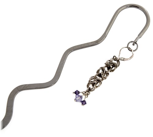 Book Mark Zig Zag 15.5cm with Jump Ring Lead Free / Nickel Free