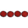 Fire-Polished 9x8mm Oval Diamond Face Strung Bead