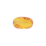 Fire-Polished 14x8mm Opaque Marble Edge Rectangular Bead