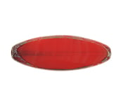 Fire-Polished 30x11mm Cut Flat Oval with Marble Edge
