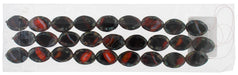 Fire-Polished 20x14mm Cut Flat Oval with Marble Edge