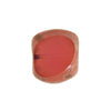 Fire-Polished 15x17mm Cut Irregular Pink Marble Edge