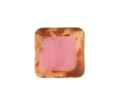 Fire-Polished 15x15mm Cut Square  Marble Edge