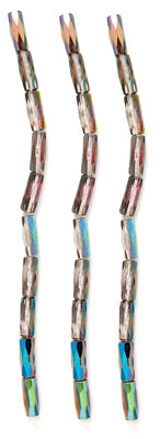 Fire-Polished Tube Facetted 20x8mm 