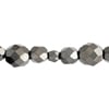 Fire-Polished Beads Mix Of 4/6/8mm Round Black/Hematite Full Coating