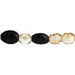 Fire-Polished Beads Mix Of 6mm Round Crystal/Clarit With 9x7mm Oval Black
