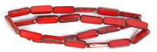 Fire-Polished 15x5mm Rectangle Strung 