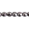 Fire-Polished Round Beads 6mm Opaque - Metallic Shades