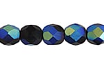 Fire-Polished Round Beads 6mm Opaque - Black Shades