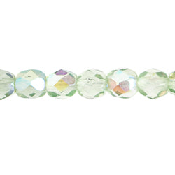 Fire-Polished Round 4mm - Transparent Green Shades Strung - Cosplay Supplies Inc
