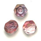 Fire-Polished Round Beads 6mm - Purple Shades