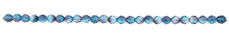 Fire-Polished 8mm Round Beads - Transparent Blue Shades