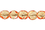 Fire-Polished Round Beads 6mm - Red/Orange Shades